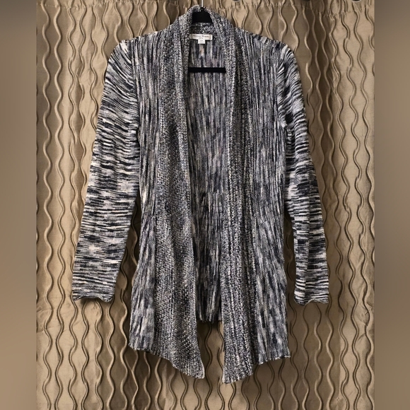 Studio Works Women's Black and White Knit Cardigan Sweater - Picture 1 of 4